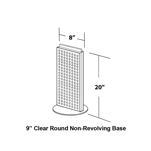 Azar 700509-BLU Non-Revolving Base Neon Pegboard Counter Unit, 8-Inch Width by 20-Inch Height on 9-Inch, Blue - color: Blue