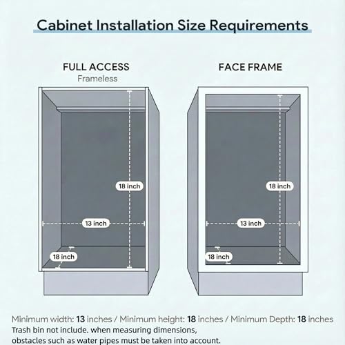 Pull Out Trash Can Under Cabinet & Under Sink, Heavy Duty Slider Organizer