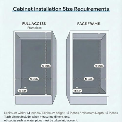 Pull Out Trash Can Under Cabinet & Under Sink, Heavy Duty Slider Organizer