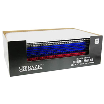 BAZIC Products #5 Metallic Bubble Mailers, 10.5 x 15 In - size: 1-Pack