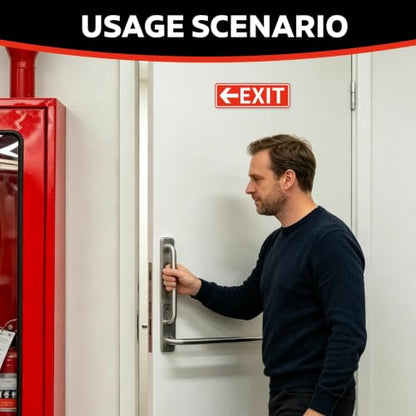 2 Pack Exit Left Right Arrow Sign Sticker, 9x3 Inch Exit Sign for Business - color: Exit 537