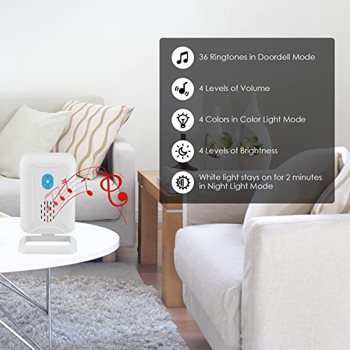 GreenCycle Wireless Door Open Chime - 1 Magnetic Door Alarm Sensor - color: Only 1 chime
