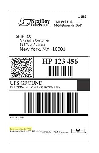 NextDayLabels Half Sheet Shipping Labels 5.5" x 8.5" – Printable Blank Labels for Laser & Inkjet Printers, White Self-Adhesive Stickers, 2 Per Page for Ship, FBA, UPS & FedEx, Made in USA, 500 Pack - size: 500 Sheets