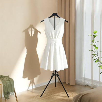 2 Pack Adjustable Shirt Display Stand 32-63", Metal Mannequin Torso Rack - color: Black-2pcs
