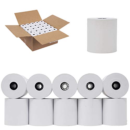 (40 Rolls) 3" x 150’ 1 Ply Bond (Non –Thermal) Made in USA STAR SP 700 Kitchen Printer Paper POS Receipt Cash Register for SRP 275 SMP 200 TMU200 MP500 NCR 2174 XR200 IMPACT Printers Requires Ribbons