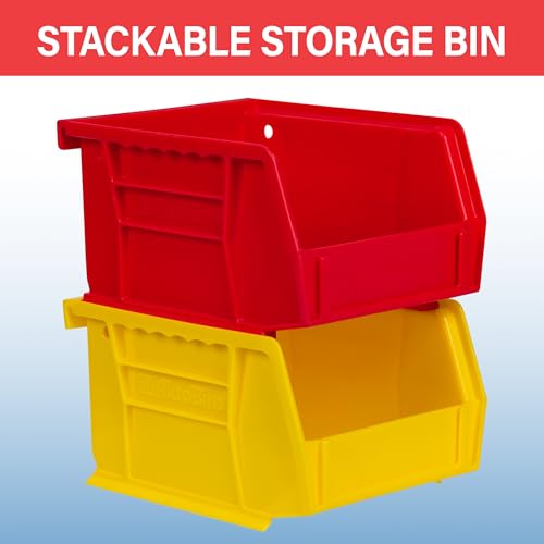 Akro-Mils 30210 AkroBins Plastic Storage Bins, 5"x4"x3", Yellow, 24-Pack - color: Yellow