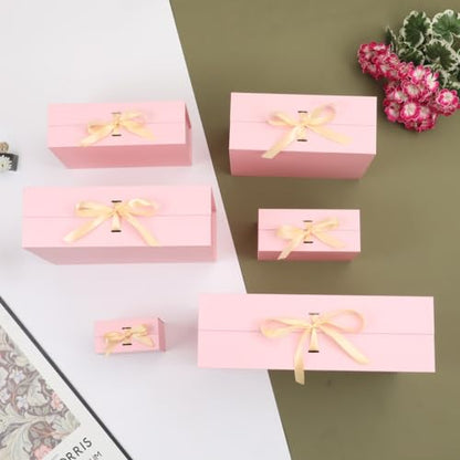 Large Gift Boxes with Lids 5 Pcs 13X11X5.3 In Pink Magnetic Gift Box Large - color: 13X11X5.3Inch-Pink-Pack of 5