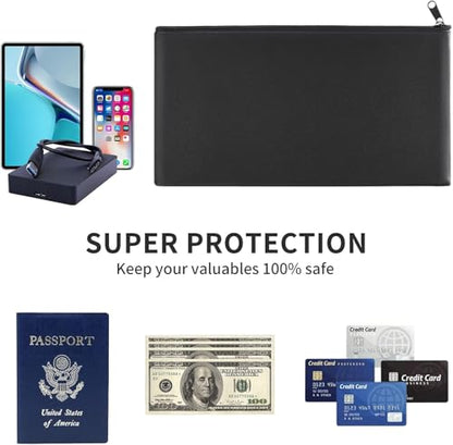 8 Pieces Money bags with zipper for cash, Money pouch,Cash Bag,Bank Bag,11x6.1 inch - color: 8 Pieces Black