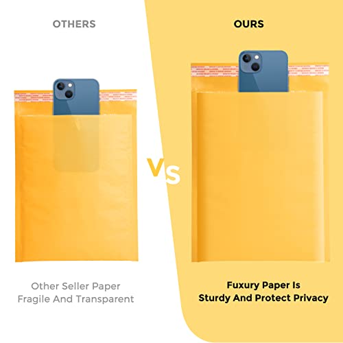 Fuxury Kraft Bubble Mailers 7.25x12 Inch Yellow Padded Envelopes 25 Pack - color: Yellow, size: 7.25x12" 25PC
