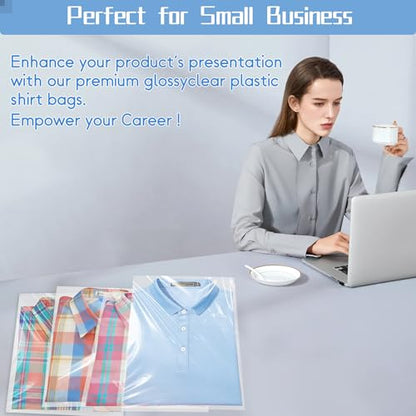 QOIUSO Clear Self‑Sealing Cellophane Bags 14x20 Inches, 60Pack Clear Plastic Poly Shipping Bags for Clothing Shirt Small Business Packaging Storage & Mailing - color: 14x20 Inch - 60Pcs