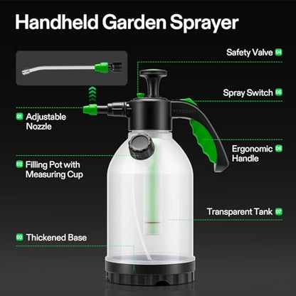 VIVOSUN 70oz Pump Sprayer, Portable Water Spray Bottle - size: 70oz