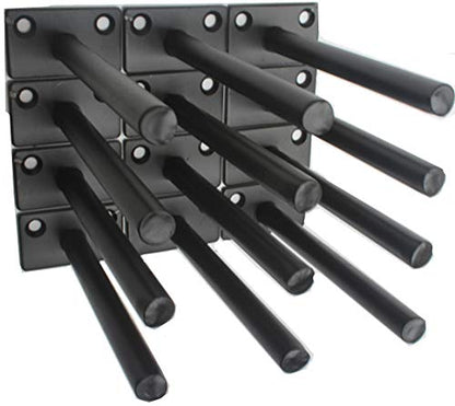 6 Pcs 5" Black Solid Steel Floating Shelf Bracket Blind Shelf Supports - Hidden Brackets for Floating Wood Shelves - Concealed Blind Shelf Support – Screws and Wall Plugs Included - size: 5 Inch, style: 6 Pack-Solid