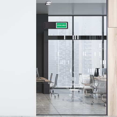Office Door Sign, In A Meeting/Available Slider Sign - color: Black IN A MEETING