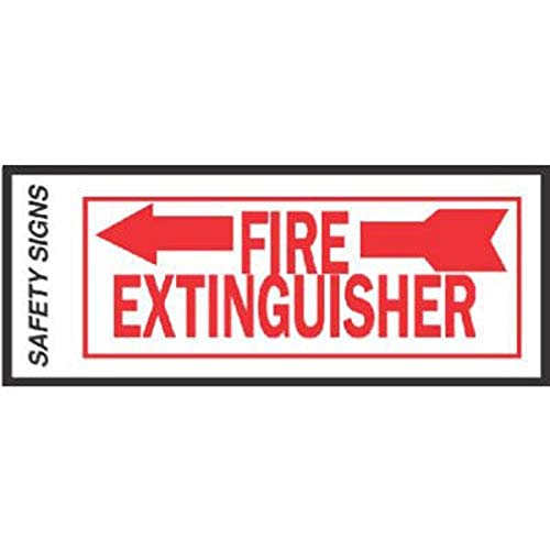 Hy-Ko #FE-2L 4x10 Fire Extinguisher Sign Left Arrow - style: Left Arrow