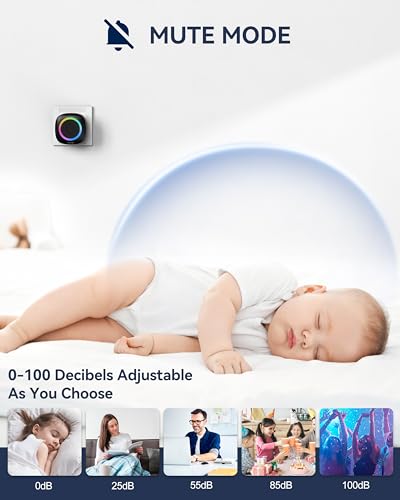 TECKNET Plug-in Wireless Doorbell with RGB Lighting & 1300 Feet Range,IP66 Waterproof Doorbell for Home/Classroom/Office/Business,60 Chimes,5-Level Volume,4.5-Year Battery Life(Black) - color: Black 1 Receiver+1 Button