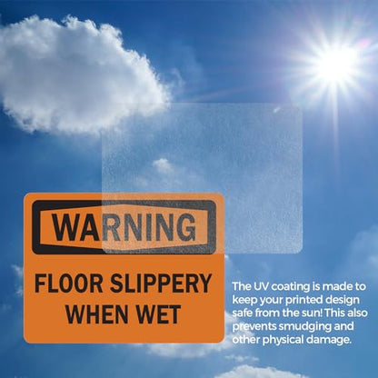 (2 Pack) Floor Slippery When Wet OSHA Warning Sign 7 Inch X 5 Inch Vinyl Label Decal Sticker Weather Resistant, UV Protected for Workplace, Business, and Construction Site, Made in the USA - size: 7 Inch X 5 Inch, style: Vinyl Decal