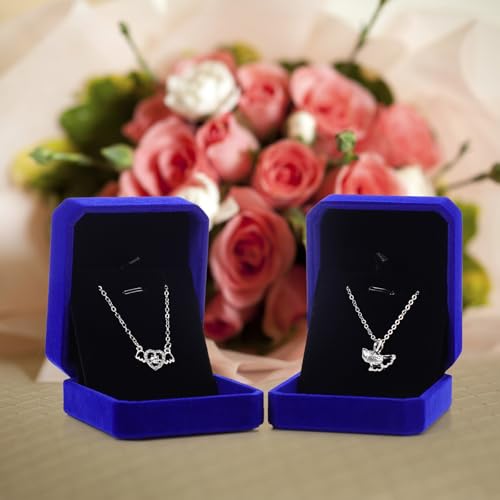 Sureio 24 Pcs Velvet Jewelry Gift Boxes Bulk Royal Blue - color: Royal Blue