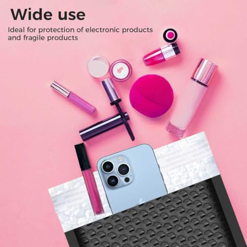 100PC Bubble Mailers 6x10 Inch, Black Self-Sealing Padded Shipping Envelopes, Waterproof Cushioned Mailers Bulk for Small Business, eCommerce, Packaging, Mailing & Shipping Supplies