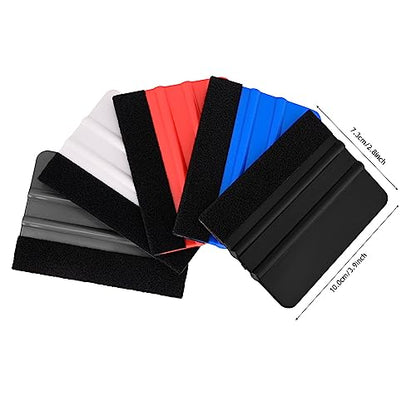 NEWISHTOOL 100 PCS Felt Squeegee for Vinyl, PPF Tint Wrap Application Tool - color: Mixed Colors