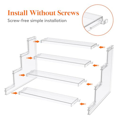 Lifewit Perfume Organizer, Cologne Stand Tool-Free Assembly, 9", 2 Pcs - color: Clear, size: 9 Inch,2 Pcs