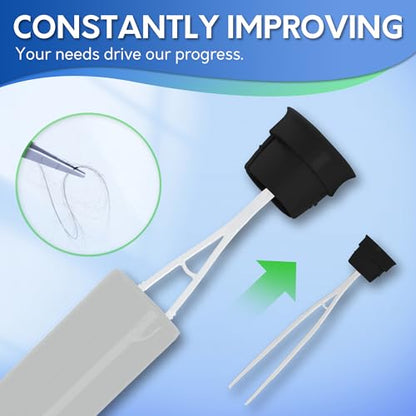 BOOMJOY Toilet Brush and Holder Set, Silicone Toilet Bowl Cleaner Brush, Toilet Scrubber Brush with Tweezers for Bathroom Cleaning, RV Accessories and House Organization Must-Haves - Gray - color: Gray