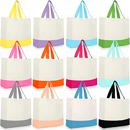 Epakh Canvas Tote Bags Bulk 18.5 x 15 In - color: Bright Color