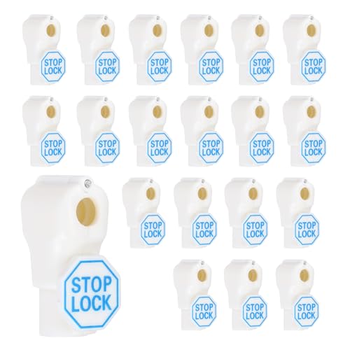 20Pcs Peg Hook Locks (7mm) PC Magnet Anti-Theft Pegboard Display Hook Locks Security Red Stop Tools, Fits Retail Shop/Shopping Center/Garage Tools, White - color: White, size: 7mm