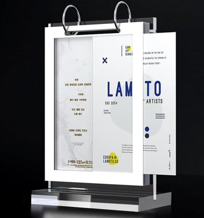 Clear Acrylic Sign Holder,Frames Desktop Double Display Holder T Type Menu Holders Flip Display 6 Pages-12 Sides Picture Paper Card Store Office Menu Retail Show Fair -Vertical (4x6)