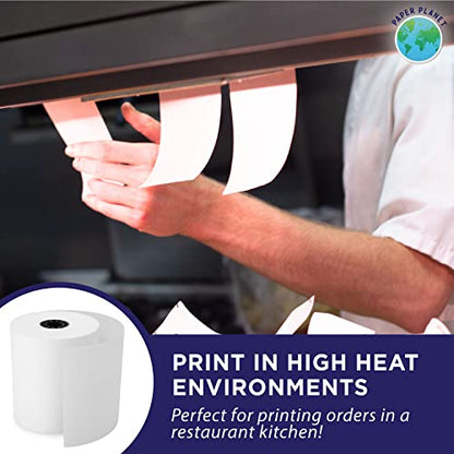 PaperPlanet White Bond Paper for Clover Kitchen Printer 20 Rolls & 1 Ribbon - size: 20 Rolls & 1 Ribbon