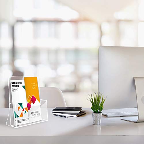 NIUBEE Acrylic Brochure Holder 8.5 x 11, Flyer Holder Stand Display, 6 Pack - size: 8.5" x 11", style: 6 Pack