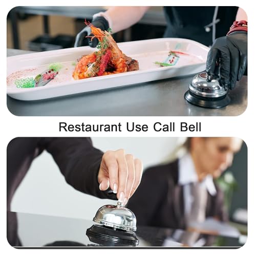 Desk Call Bell with Loud Clear Sound for Office and Reception - color: Silver