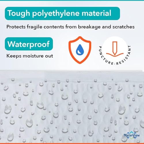 Bubble Mailers 10x13, Self Seal Poly Padded Envelopes, 100 Pack Bulk - color: White, size: 10x13" / 100 Pack