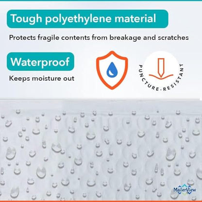 Bubble Mailers 10x13, Self Seal Poly Padded Envelopes, 100 Pack Bulk - color: White, size: 10x13" / 100 Pack