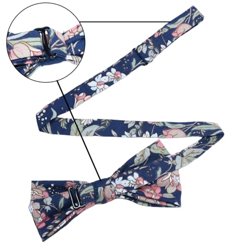 AUSKY 8 PACKS Elegant Adjustable Pre-tied Bow Ties for Men Boys (1&4&5&6&8 Pack for option) - color: A