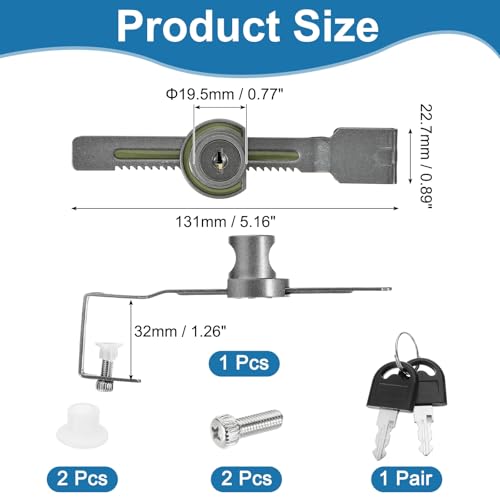 1.3" Luminous Sliding Glass Door Ratchet Lock Fit 0.79-1.18" Grey - color: Gray, size: 1.3"