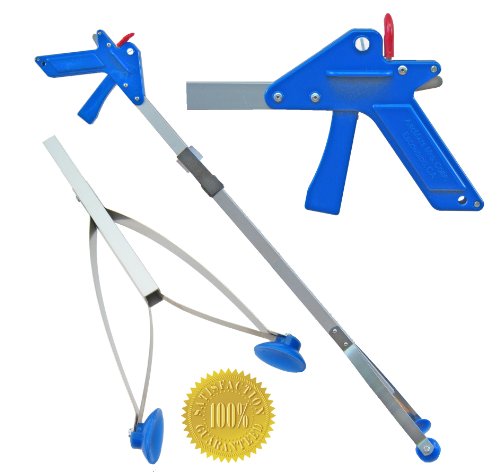 ArcMate 26" EZ Reacher Deluxe - Grabber Reacher with 5 lb. Pickup Capacity, 4.5" Wide Fingers, Locking Handle, Heat Resistant Silicone Tips - Grabber Tool for Elderly, Post Op, Accessibility - size: 26 Inch