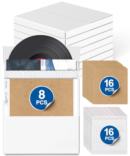 13.2" x 13.2" x 1.3" Corrugated Cardboard Vinyl Record Mailers,8 Pcs