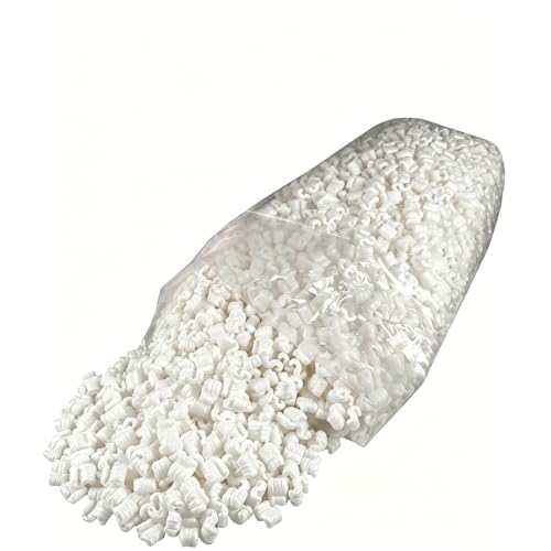 Biodegradable Anti-Static Packing Peanuts, 30 Gallons 4 Cu Ft S-Shaped Loose Fill, Eco Friendly Void Fill Protective Padding for Shipping Moving Fragile Items, White