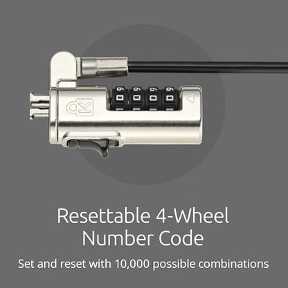 Kensington Combination Laptop Lock for Standard Security Slot, Resettable (K60213WW) - size: Slim, style: Simple Solution T-Bar