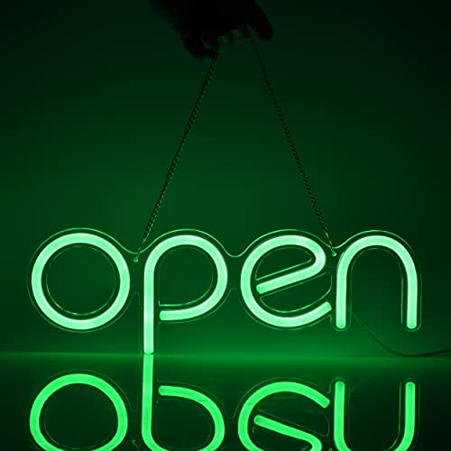 LED Open Sign,16x6 inch Open Signs for Business with Open Close Sign(Green) - color: Green