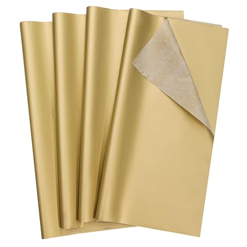 SUNCOLOR 36 Sheets Gold Tissue Paper for Gift Bags, 20 x 20 Inch Shiny Metallic Wrapping Paper for Christmas Weddings Birthdays and Crafts - color: Gold