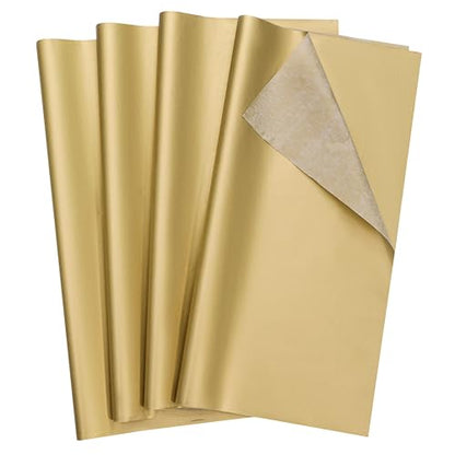 SUNCOLOR 36 Sheets Gold Tissue Paper for Gift Bags, 20 x 20 Inch Shiny Metallic Wrapping Paper for Christmas Weddings Birthdays and Crafts - color: Gold