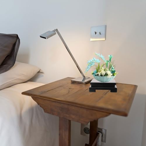 PRETYZOOM Wooden Display Stand Rectangular Base Pedestal for Buddha Statue Vase Flower Pot Home Decor Art Rack for Living Room Bedroom Shelf
