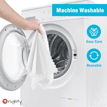 Orighty Microfiber Cleaning Cloth Bulk, 100 Pack, 11.5x11.5 inch, White - color: White, size: 100 Pack
