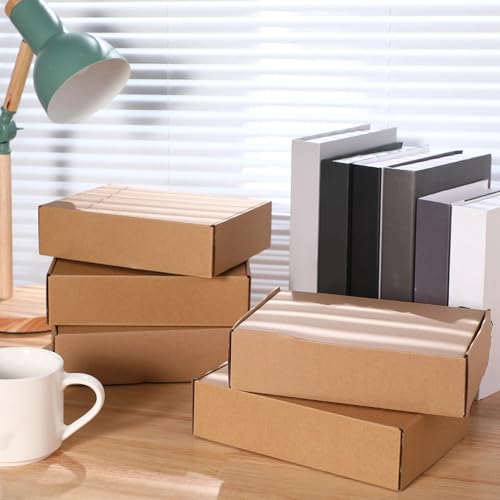 Qilery 100 Pcs 9.06x6.3x2.36'' Shipping Boxes Corrugated - size: 9.06 x 6.3 x 2.36 inches