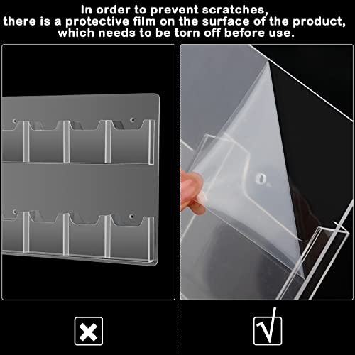 Eersida Acrylic Brochure Pamphlet Holder Brochure Display Stand - style: 8 Pockets