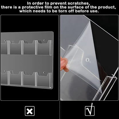 Eersida Acrylic Brochure Pamphlet Holder Brochure Display Stand - style: 8 Pockets