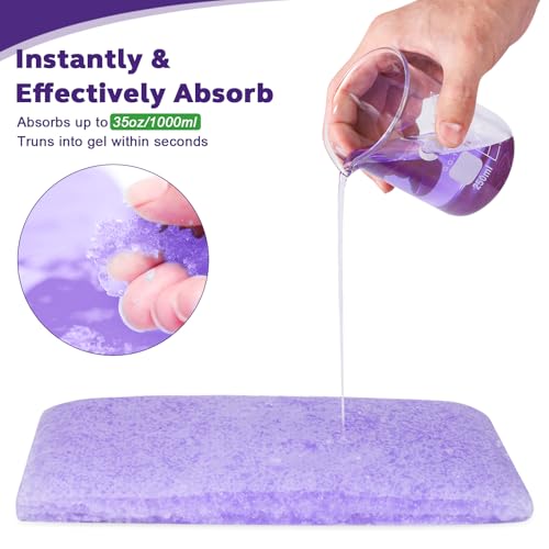 OUMEE Lavender 100 Count Absorbent Commode Pads for Bedside Commode Bucket - size: 9.5*5.1in-Lavender