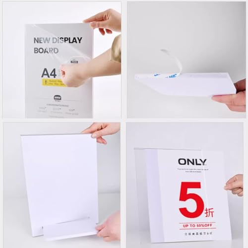 Acrylic Sign Holder L Shape (Horizontal A3 420×297mm/16.54×11.69inches) - color: Horizontal A3 420×297mm/16.54×11.69inches