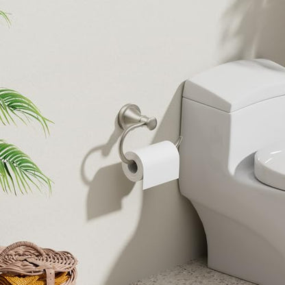 BESy Toilet Paper Holder Wall Mount Bathroom Tissue Holder Brushed Nickel - color: Brushed Nickel